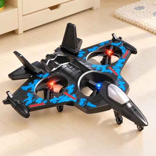 Fighter Super Remote Control Jet – 2.4GHz 4-Axis Flying Toy with LED Lights