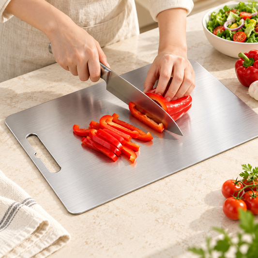 Titanium Alloy Chopping Board with Handle – Kitchen Cutting Board