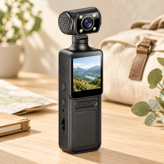 Mini 1080P Video Recorder – 2-Inch LCD & Rotatable Camera Lens