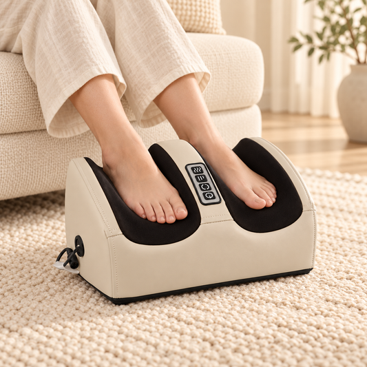 Electric Foot Massager with Heat – Kneading, Vibration & Touch Controls
