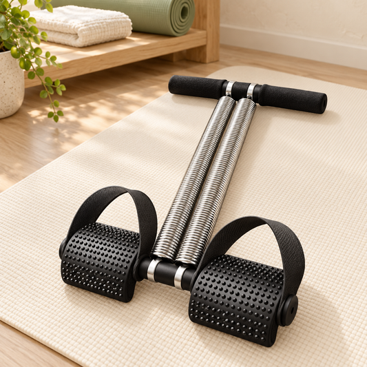 Tummy Trimmer Resistance Exerciser – Portable Steel-Coil Workout Tool