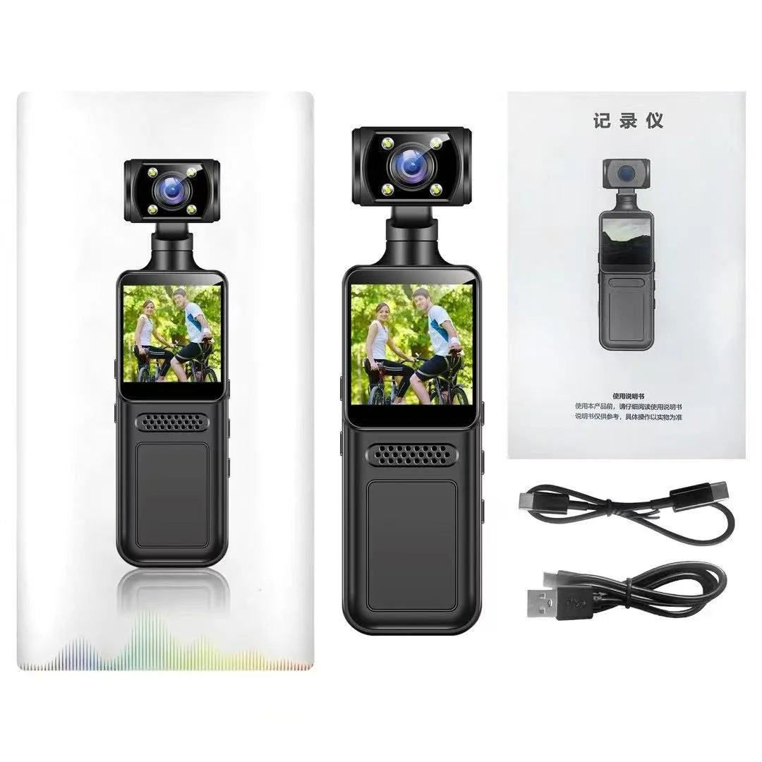Mini 1080P Video Recorder – 2-Inch LCD & Rotatable Camera Lens