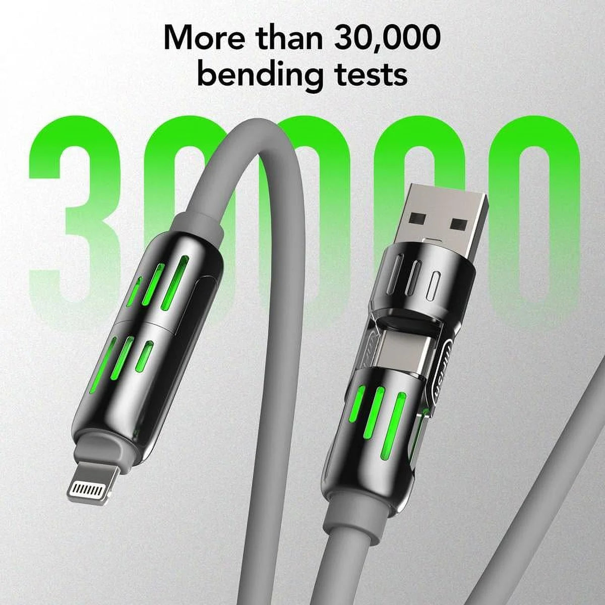4-in-1 Multi USB Charging Cable – Lightning & Micro USB Compatible