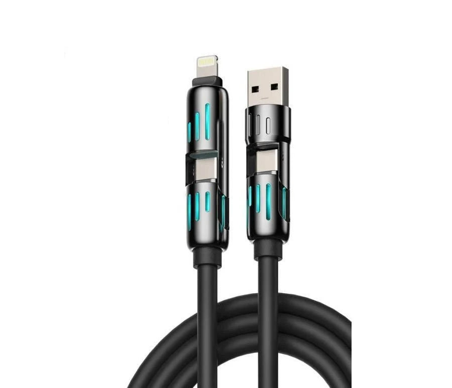 4-in-1 Multi USB Charging Cable – Lightning & Micro USB Compatible