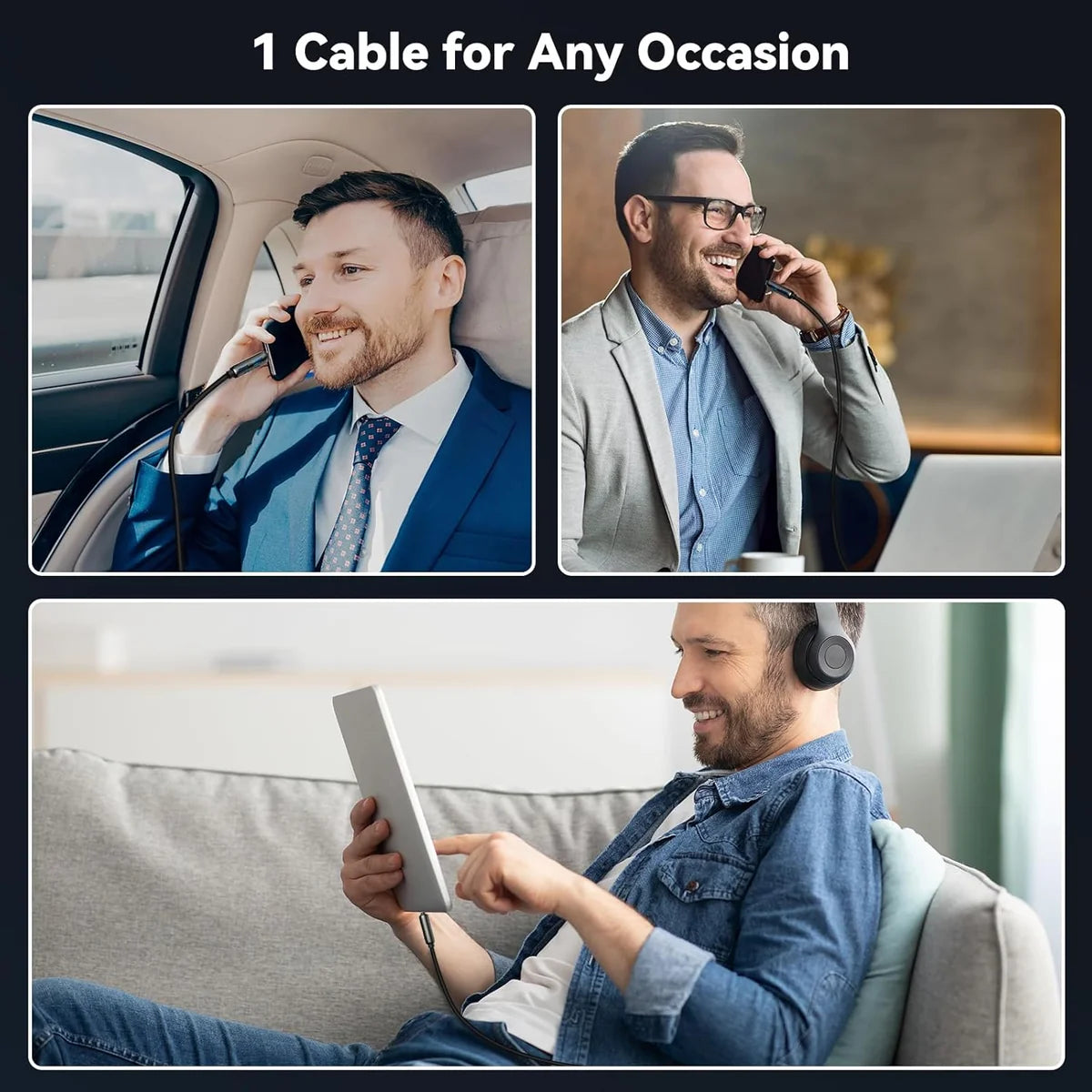 4-in-1 Multi USB Charging Cable – Lightning & Micro USB Compatible