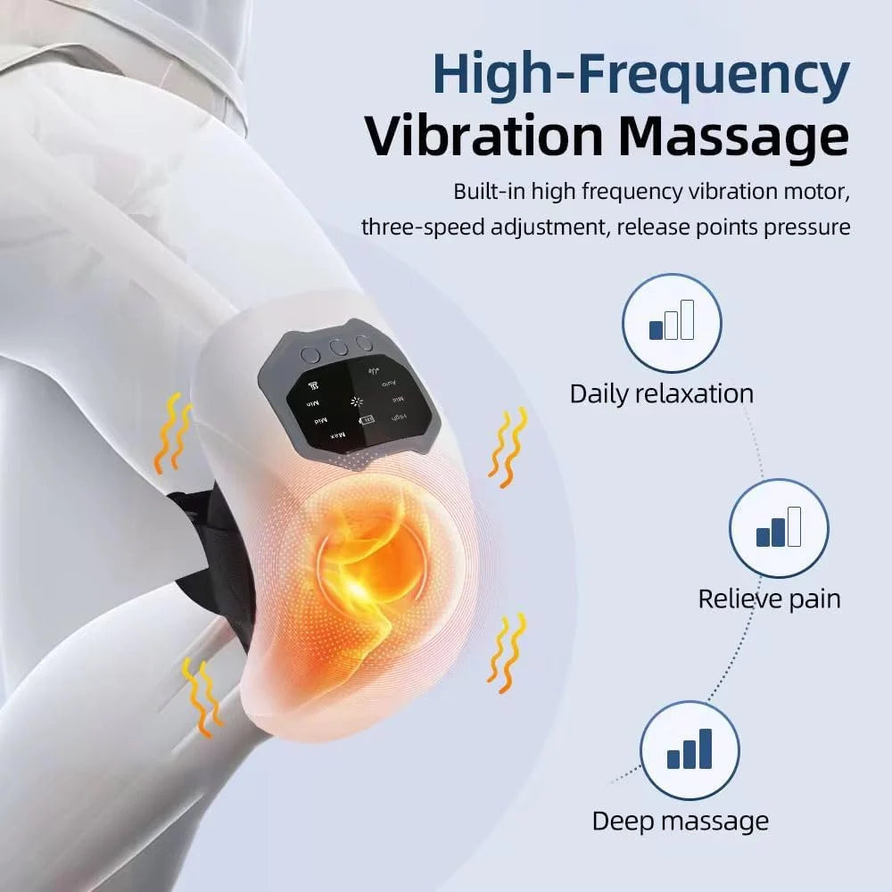 Rechargeable Knee Massager with Heat, Cooling & Vibration – Touch Controls