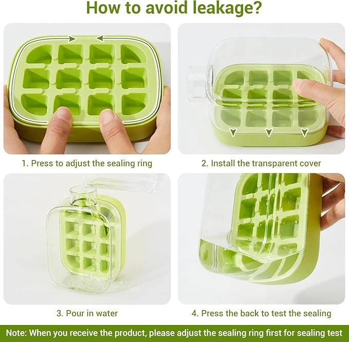 2-in-1 Ice Cube Maker Water Bottle – 500ml Portable Ice Tray