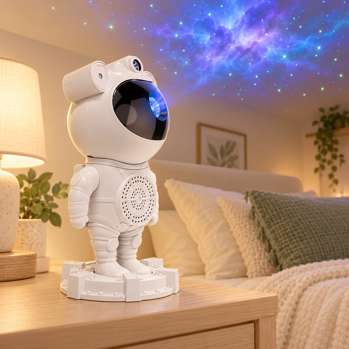 Astronaut Galaxy Projector – 8 Nebula Effects, Remote Control & Timer