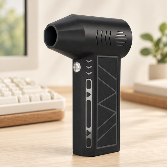 Mini Jet Fan Blower – USB Rechargeable Air Duster with LED Light