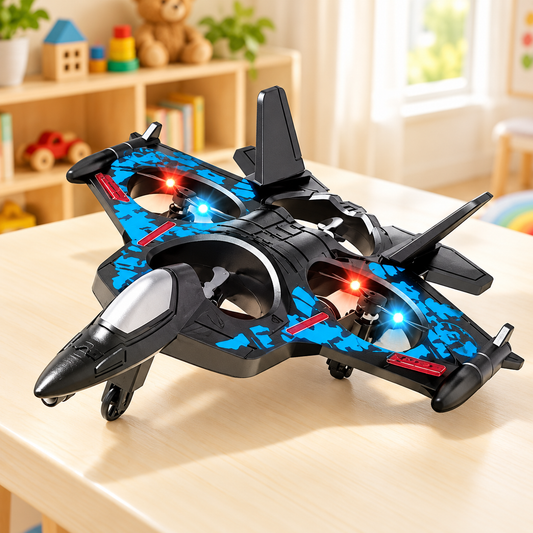 Fighter Super Remote Control Jet – 2.4GHz 4-Axis Flying Toy with LED Lights