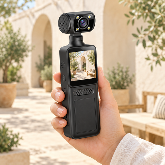 Mini 1080P Video Recorder – 2-Inch LCD & Rotatable Camera Lens