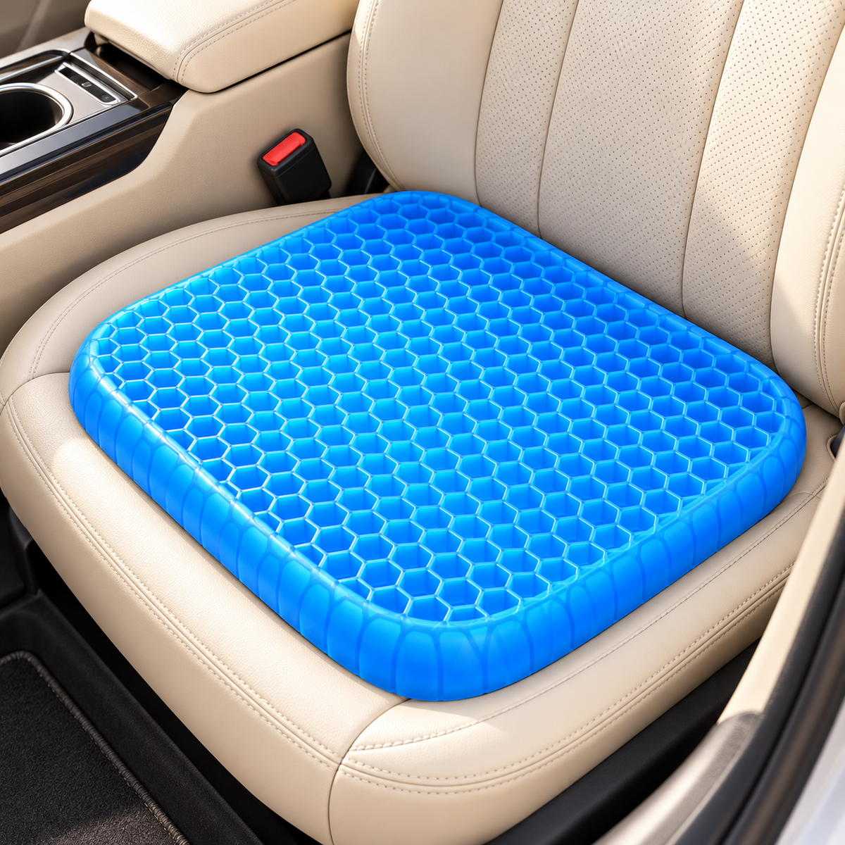 Honeycomb Gel Seat Cushion – Breathable Comfort for Car & Office Chairs