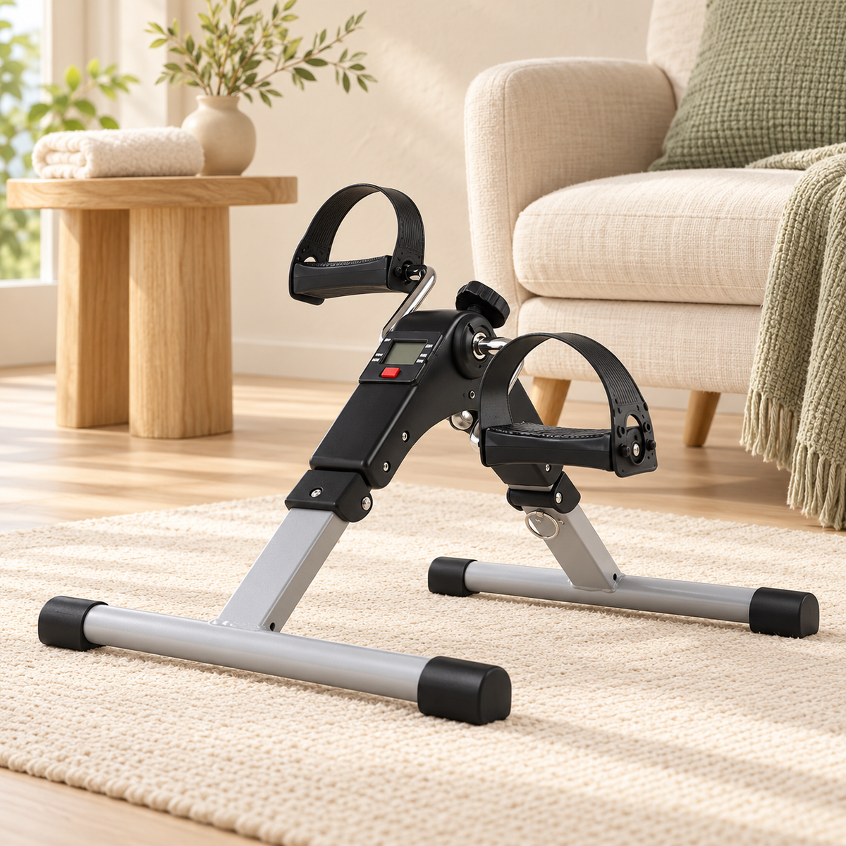 Mini Portable Pedal Exercise Bike – Adjustable Resistance & LCD Monitor