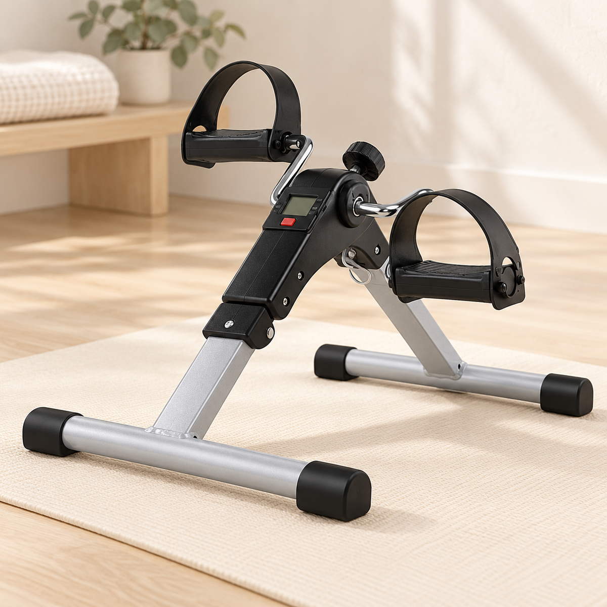 Mini Portable Pedal Exercise Bike – Adjustable Resistance & LCD Monitor