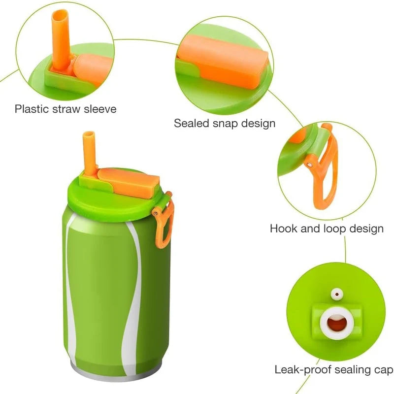 Reusable Silicone Cup Lid & Straw Set with Easy-Grip Handles