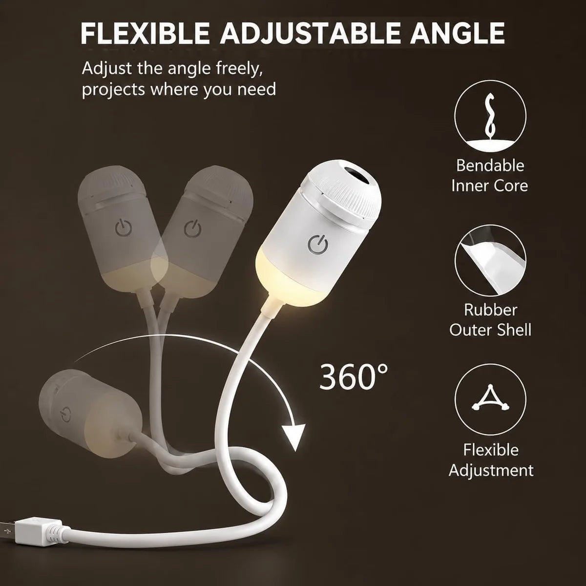 Mini USB Starry Sky Projection Lamp – Decorative Night Light with Pattern Slides