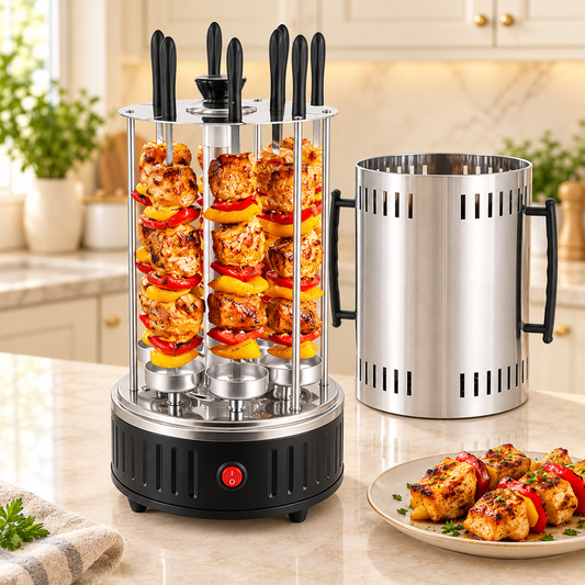 Electric Grill with Non-Stick Plate & Adjustable Temperature Control