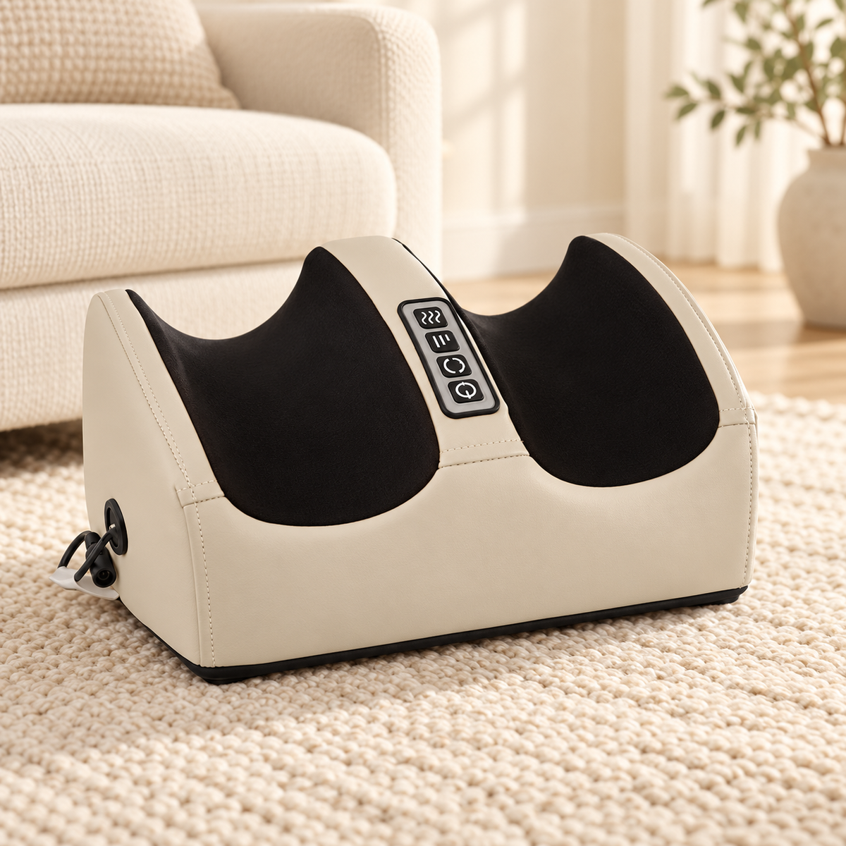 Electric Foot Massager with Heat – Kneading, Vibration & Touch Controls