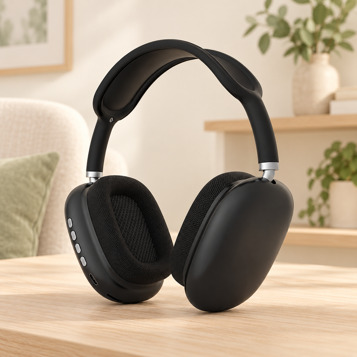EchoWave P9 Wireless Bluetooth Headphones – Cushioned Over-Ear Design