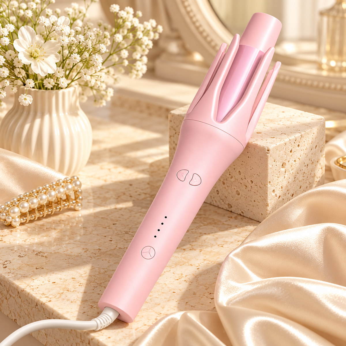 Automatic Hair Curler Stick – Adjustable Heat & 360° Swivel Cord