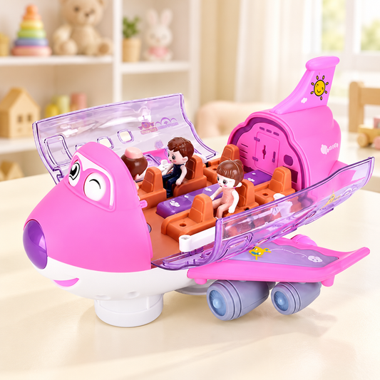 Rotating Electric Airplane Toy – 360° Movement, Lights & Sounds