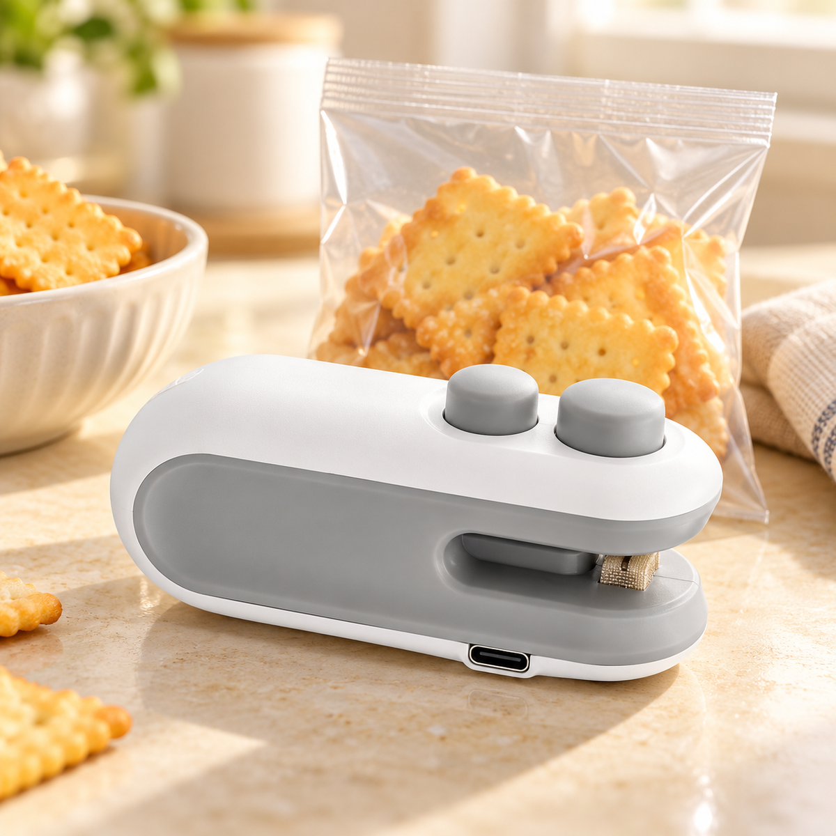 Portable Mini Bag Sealing Machine – USB Rechargeable Heat Sealer