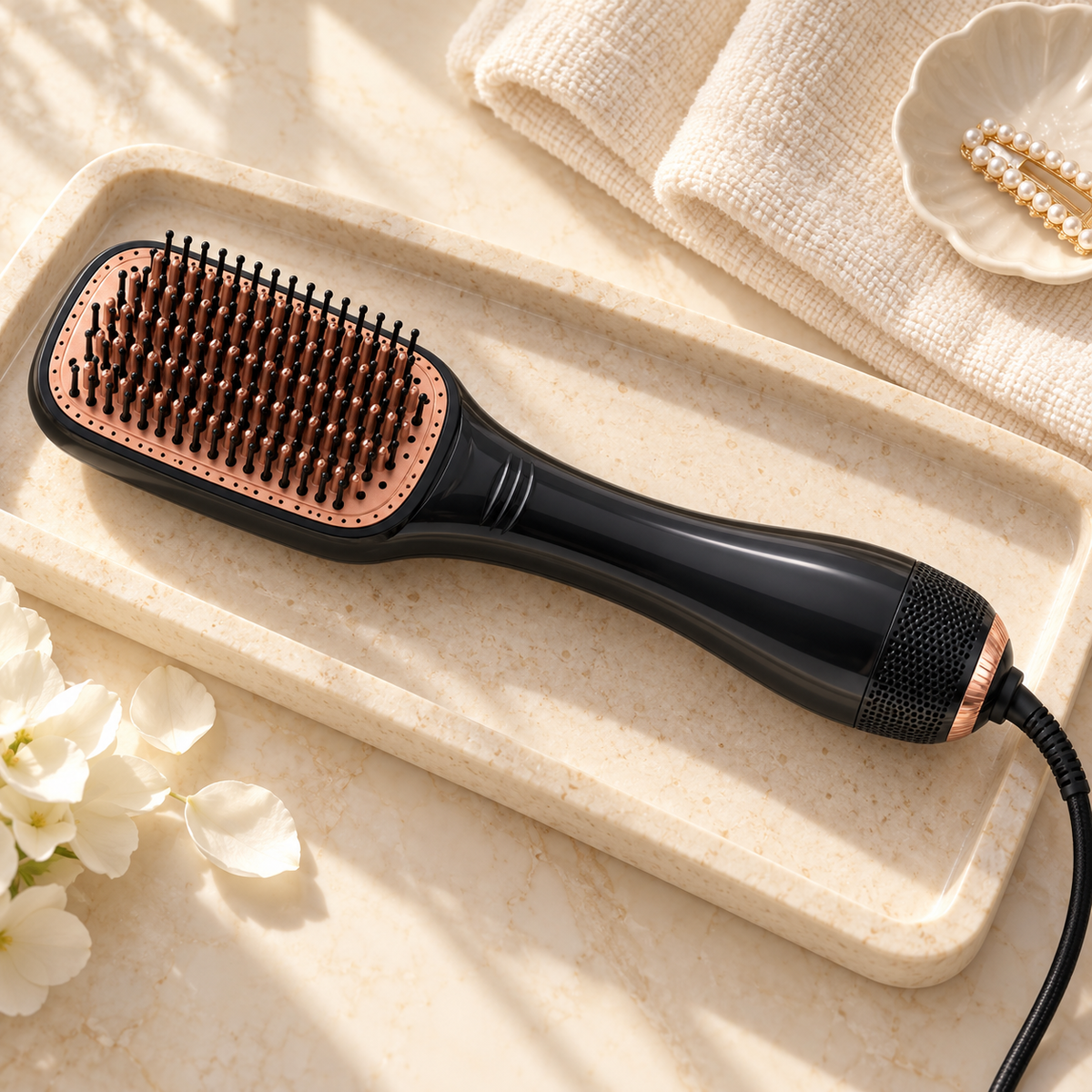 Joy 2-in-1 Hair Dryer & Straightening Styling Brush