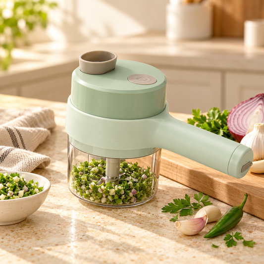 Mini Wireless Electric Food Chopper – USB Rechargeable Vegetable & Garlic Chopper