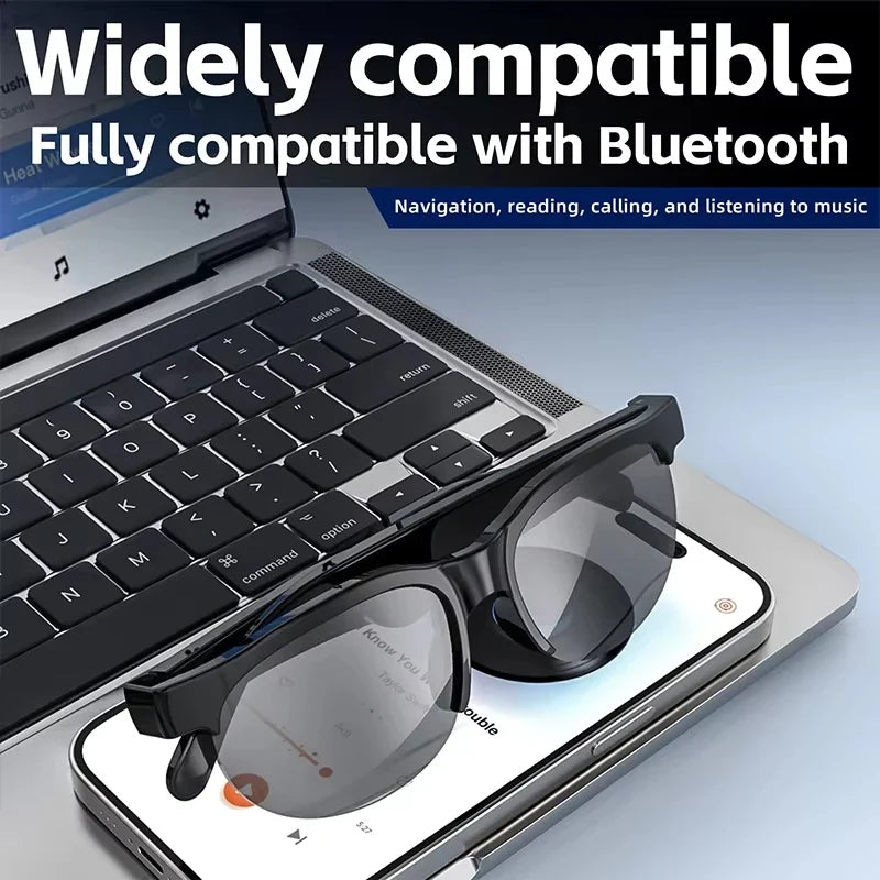 GS8 Wireless Bluetooth Smart Glasses – Built-In Speakers for Music & Calls