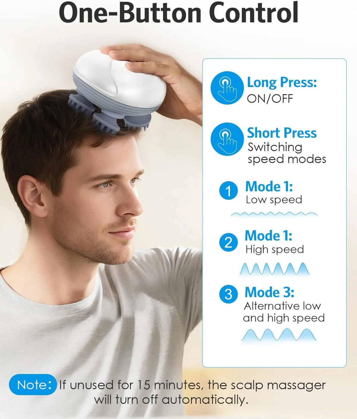 Smart Scalp Massager OSK-701 with Rotating Massage Heads
