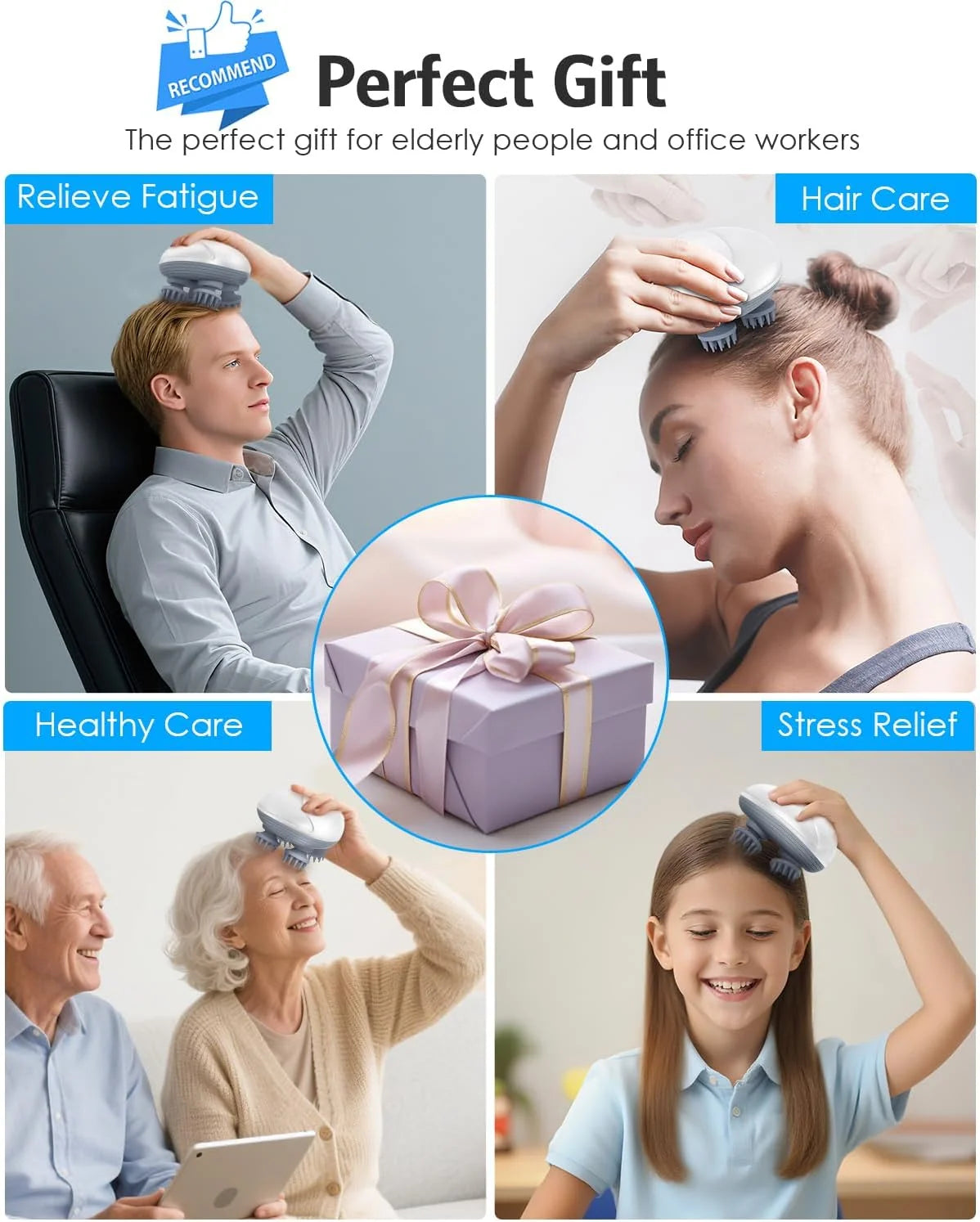 Smart Scalp Massager OSK-701 with Rotating Massage Heads