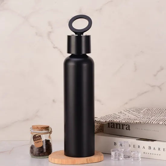 Vacuum Insulated Stainless Steel Water Bottle with Phone Holder Lid