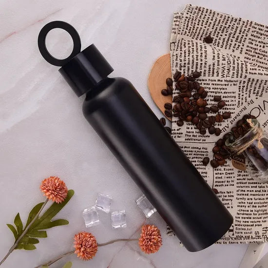 Vacuum Insulated Stainless Steel Water Bottle with Phone Holder Lid