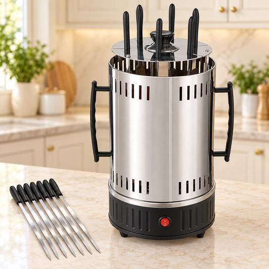 Electric Grill with Non-Stick Plate & Adjustable Temperature Control