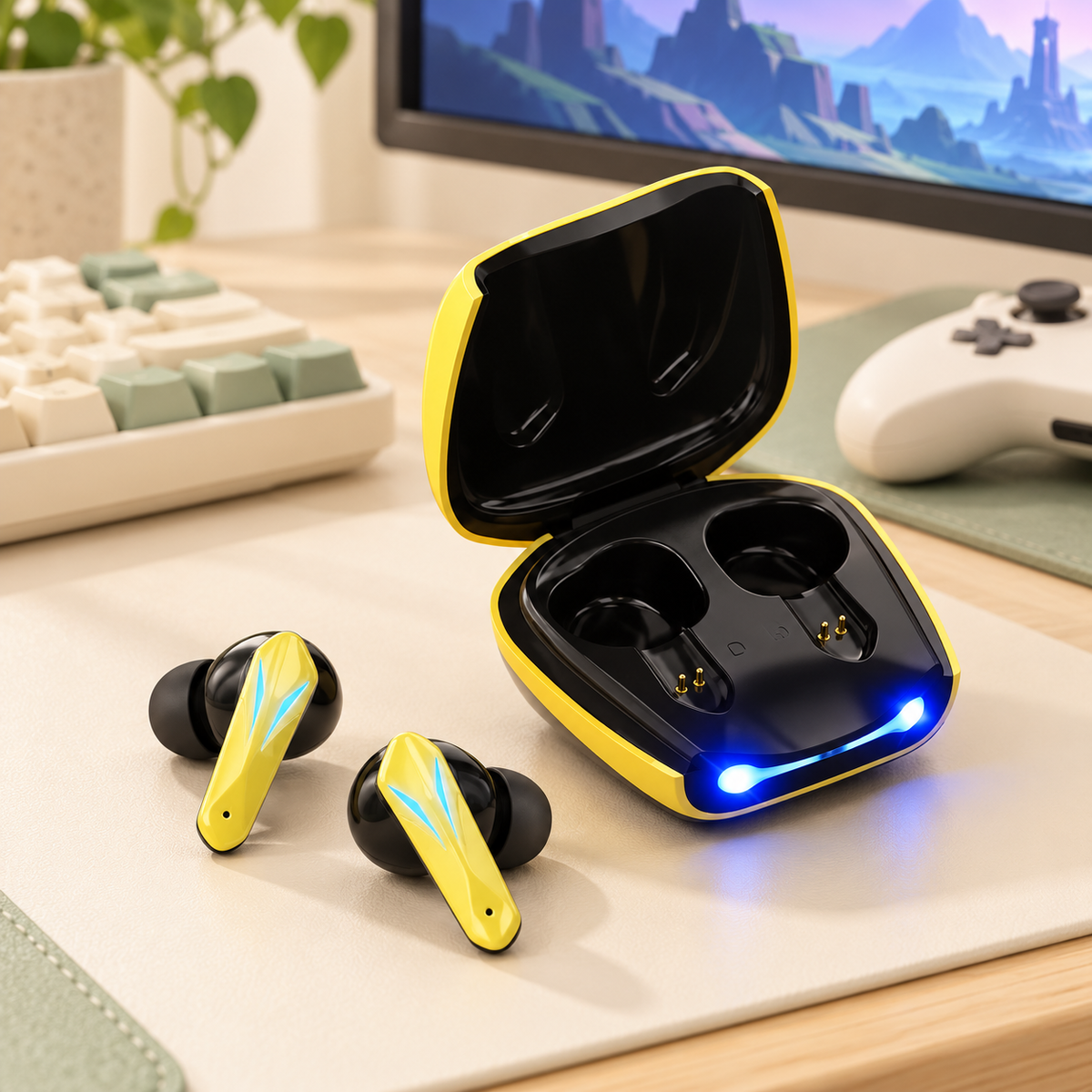 Wireless Bluetooth 5.0 Earbuds – Touch Controls & LED Charging Case