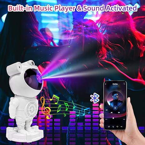 Astronaut Galaxy Projector – 8 Nebula Effects, Remote Control & Timer