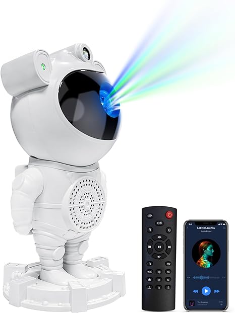 Astronaut Galaxy Projector – 8 Nebula Effects, Remote Control & Timer