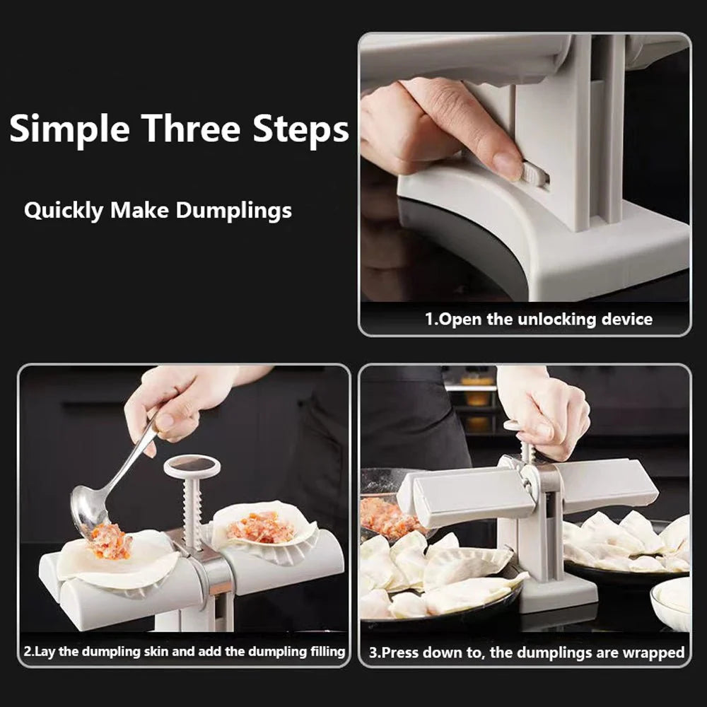 Double Dumpling Maker – Easy-Press Dumpling Mould with Dual Slots