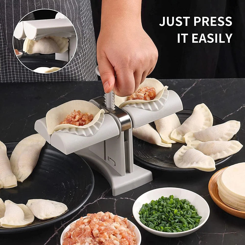 Double Dumpling Maker – Easy-Press Dumpling Mould with Dual Slots