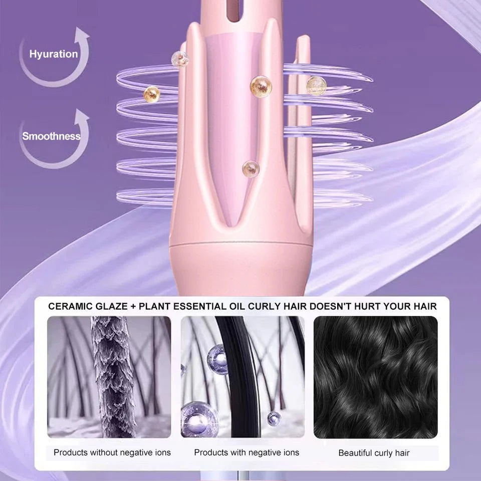 Automatic Hair Curler Stick – Adjustable Heat & 360° Swivel Cord