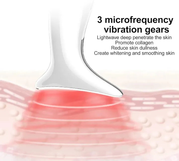 Rechargeable Face & Neck Massager – 3-Colour LED and Vibration