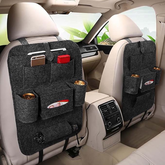 Car Seat Organizer with Tablet Holder & Multiple Storage Pockets