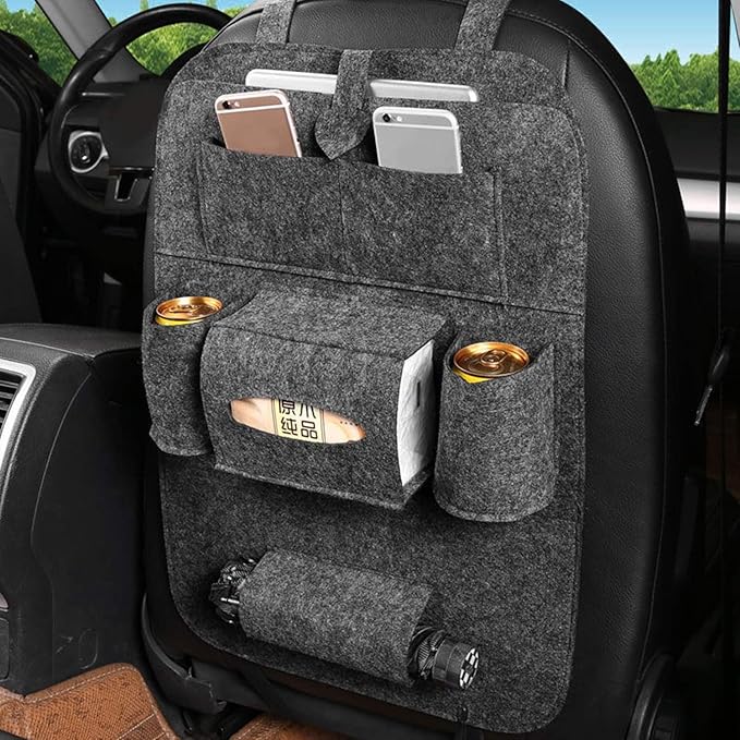 Car Seat Organizer with Tablet Holder & Multiple Storage Pockets