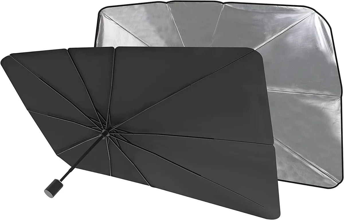 Car Windshield Sun Shade – Foldable Umbrella-Style Sunshade