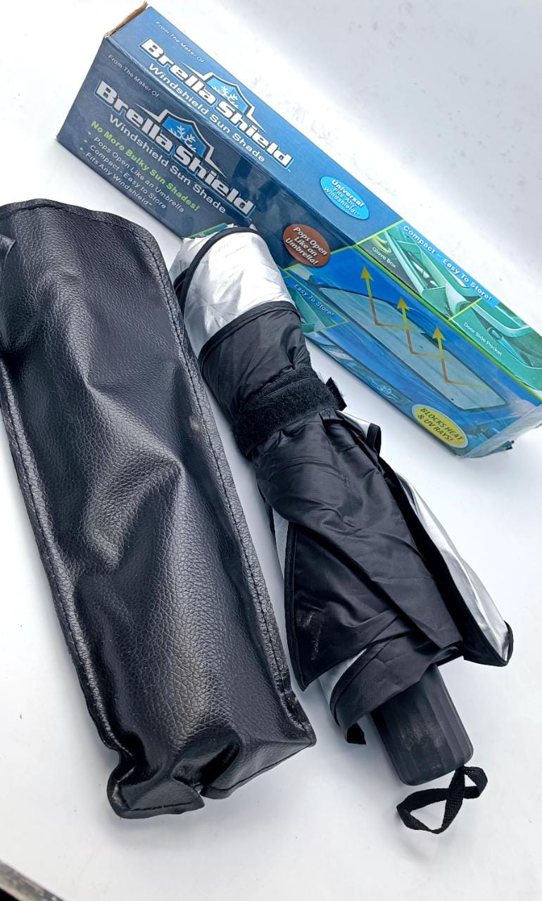 Car Windshield Sun Shade – Foldable Umbrella-Style Sunshade