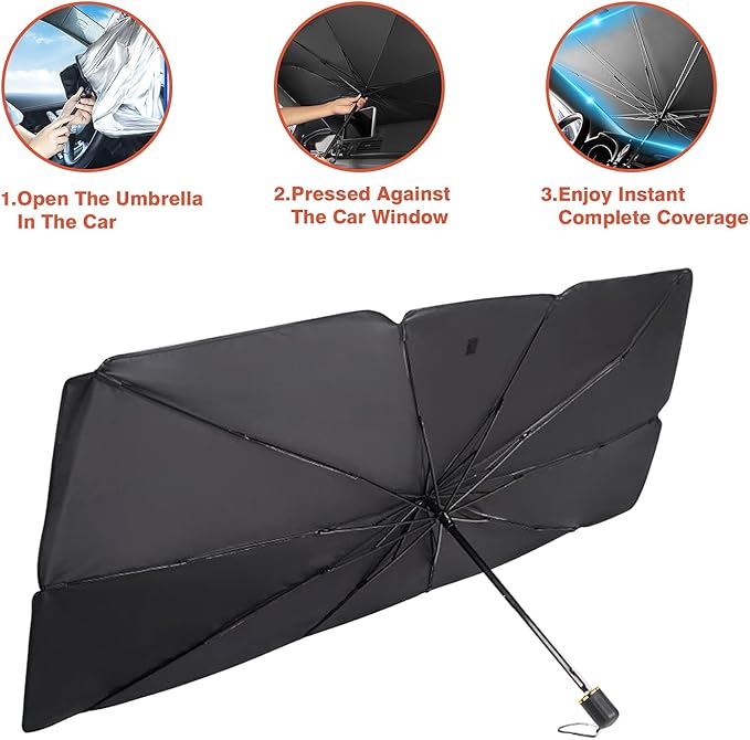 Car Windshield Sun Umbrella – Foldable & Portable Sun Shade