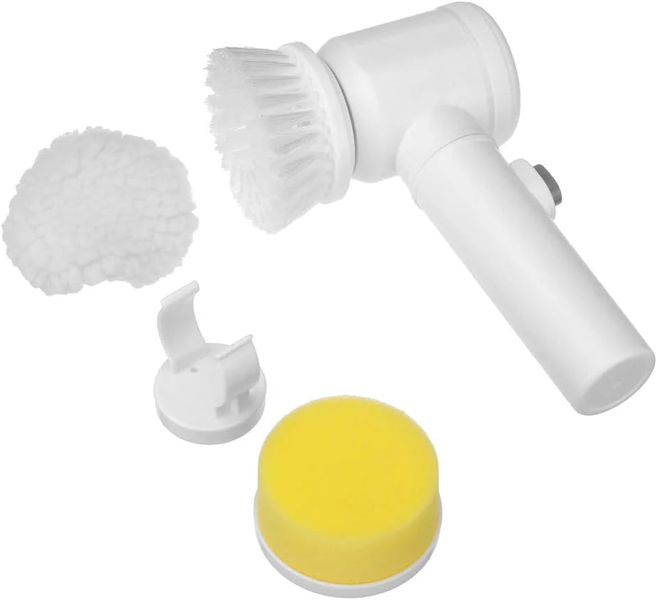 5-in-1 Electric Cleaning Brush – Cordless Handheld Kitchen & Bathroom Scrubber