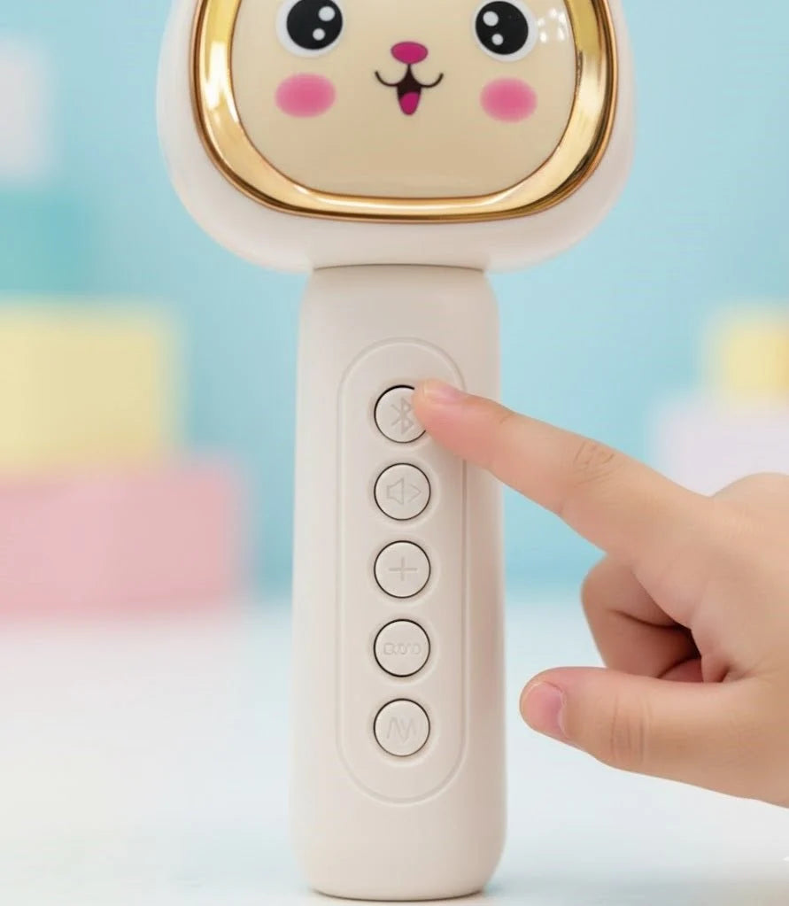 Cute Cartoon Wireless Karaoke Microphone with Built-In Speaker