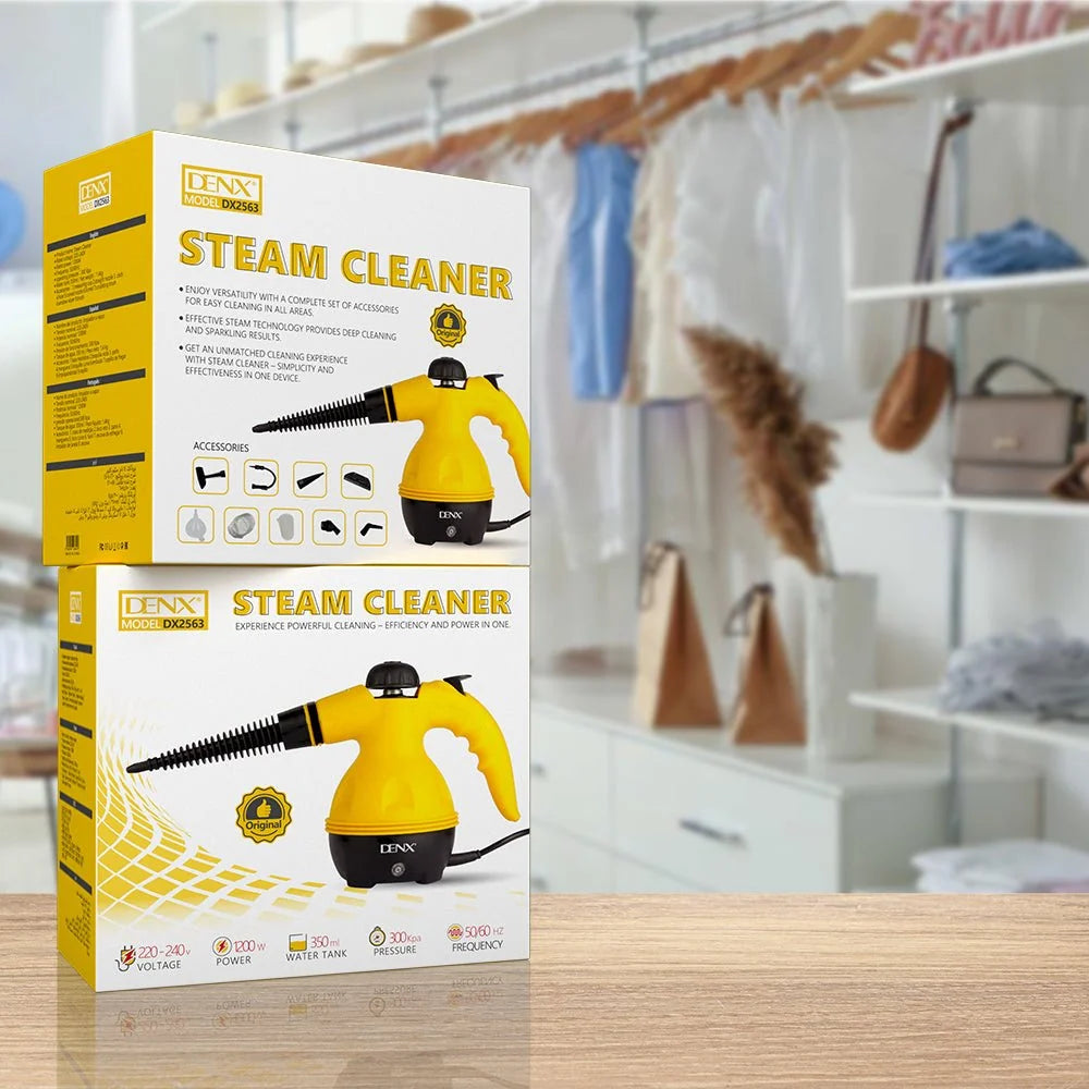 Denx Handheld Steam Cleaner 1200W – 350ml Portable Cleaning Tool