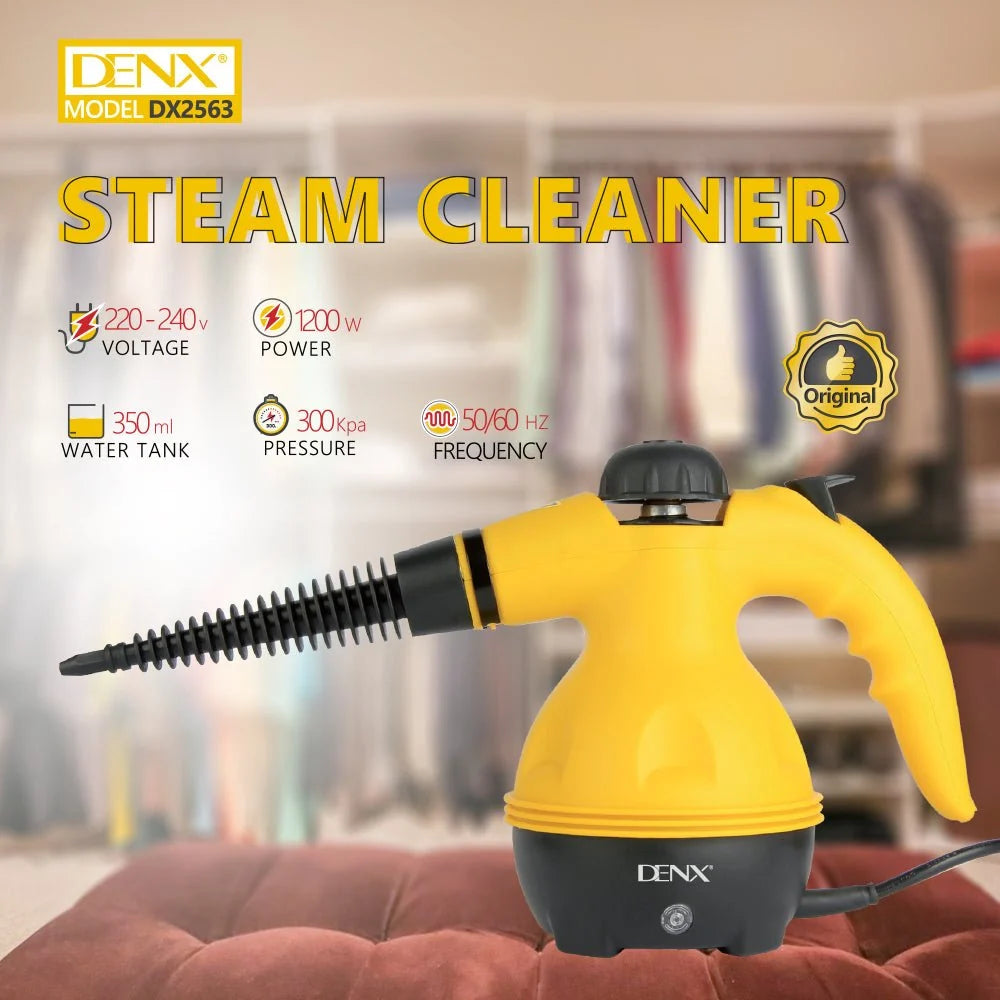 Denx Handheld Steam Cleaner 1200W – 350ml Portable Cleaning Tool